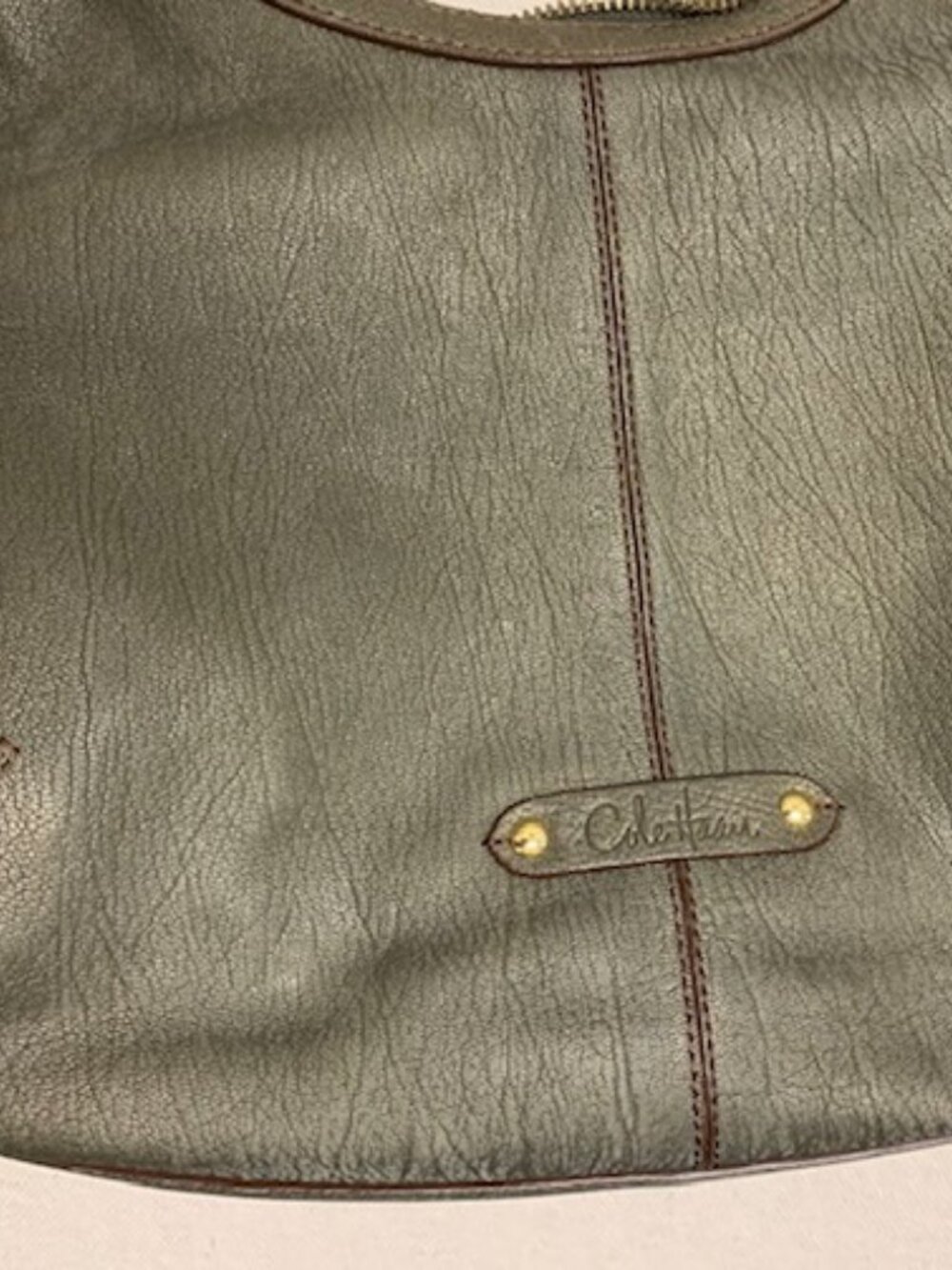 Cole Haan Olive Green Hobo Bag Purse Y2K - Picture 11 of 12